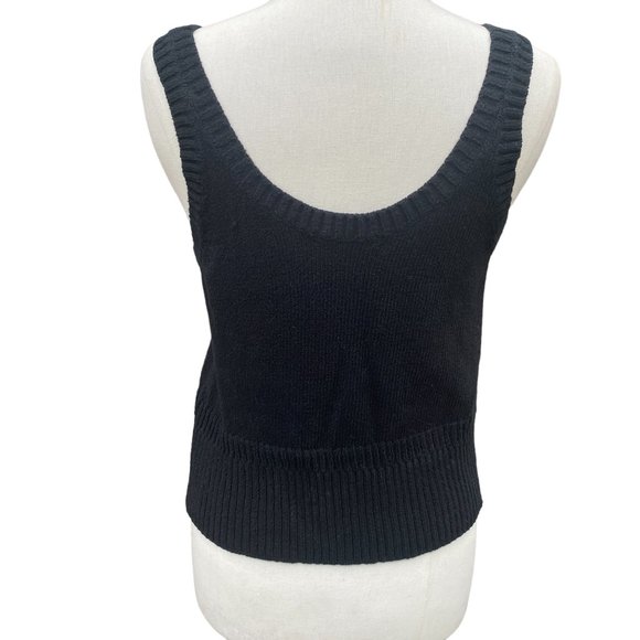 Madewell Minton Double Scoop Neck Boho Festival Neutral Knit Sweater Tank Top-S - Picture 8 of 15